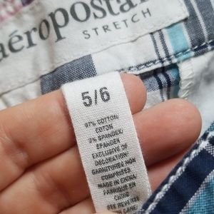 Aeropostale Shorts - Aeropostale stretch shorts size 5/6 plaid blue Aeropostale Shorts - Aeropostale stretch shorts size 5/6 plaid blue